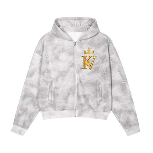 KYVERO Flow Gray Zip-Up Hoodie